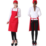 2 tabliers de cuisine de chef avec poches, noir, rouge, rose rouge, vert, bleu, violet, jaune, café, orange