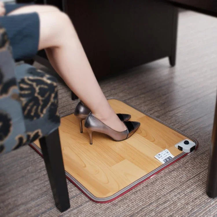 Tapis chauffant électrique pour réchauffer les pieds 50x30cm, Tapis chauffant de bureau avec thermostat, Thermostat pour réchauffer les pieds