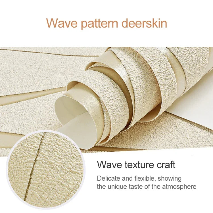 Papier peint non tissé simple à motif ondulation d'eau 3D, décoration murale intérieure