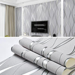Papier peint non tissé simple à motif ondulation d'eau 3D, décoration murale intérieure