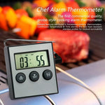 Thermomètre de four numérique Cuisine Cuisson Viande BBQ Sonde Thermomètre Minuteur Température Eau Lait Outils de cuisson, Thermomètre de four numérique