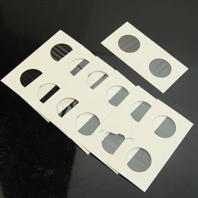 50 PCS / 3 jeux 40mm diamètre Protecteur de pièces de monnaie, Clip de collection de pièces de monnaie carré, Clip
