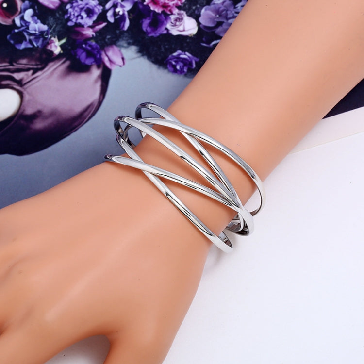 Bracelets joncs ouverts pour femmes et filles, à la mode, en or, argent, noir canon, rouge rosé, multicolore