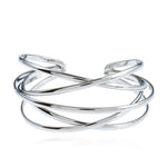 Bracelets joncs ouverts pour femmes et filles, à la mode, en or, argent, noir canon, rouge rosé, multicolore