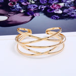 Bracelets joncs ouverts pour femmes et filles, à la mode, en or, argent, noir canon, rouge rosé, multicolore