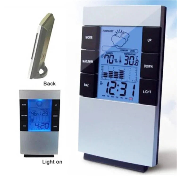 Hygromètre thermomètre numérique LCD domestique Température Humidité Horloge Alarme, Hygromètre