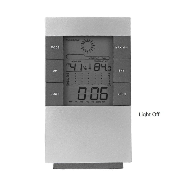 Hygromètre thermomètre numérique LCD domestique Température Humidité Horloge Alarme, Hygromètre