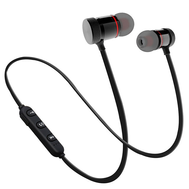 Écouteurs Bluetooth sans fil MoreBlue S07 Casque Stéréo Bass Aimant Métal Casque Sport sans fil Écouteurs avec Microphone