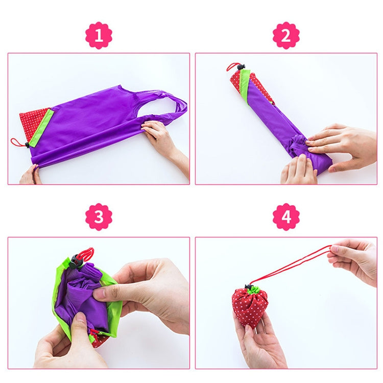 Sac à provisions pliable réutilisable créatif pour le shopping de fraises