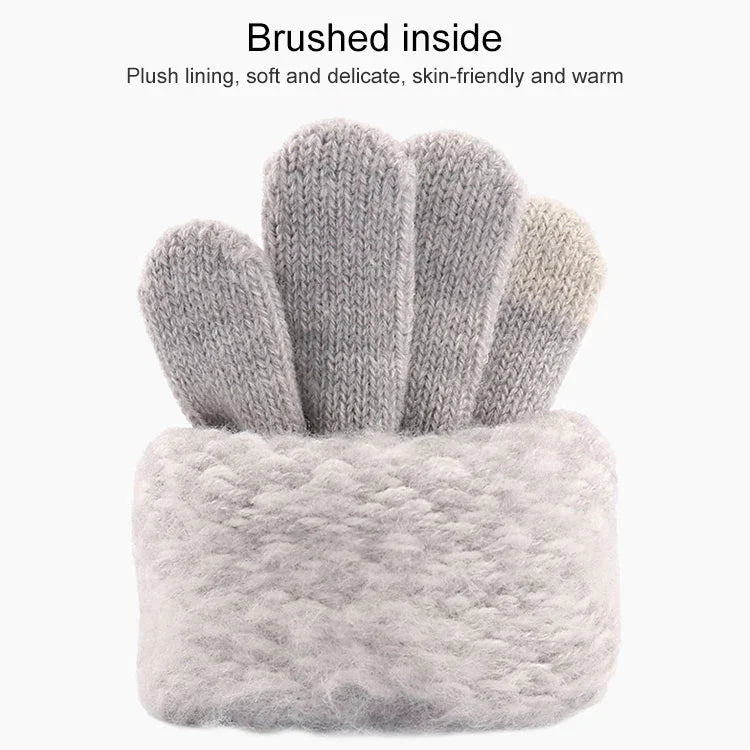 Winter Touch Screen Gloves Women Men Warm Stretch Knit Mittens Imitation Wool Thicken Full Finger Gloves, White, Grey, Black, Yellow, Navy Blue, Kids White, Kids Black, A-Navy Blue, A-Black, A-White, A-Grey, B-Grey, B-Blue, C-Yellow, C-Blue, C-Purple  ...