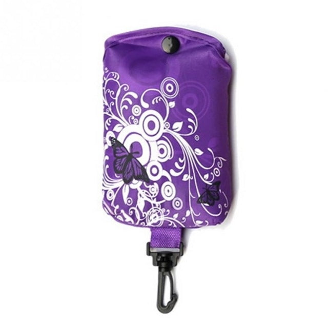 Sac de Courses Pliable Papillon Fleur Tissu Oxford Sac à Bandoulière Sac Cabas Réutilisable, violet, café, rouge, rose rouge, rouge violet, bleu saphir, bleu ciel, orange, noir