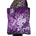 Sac de Courses Pliable Papillon Fleur Tissu Oxford Sac à Bandoulière Sac Cabas Réutilisable, violet, café, rouge, rose rouge, rouge violet, bleu saphir, bleu ciel, orange, noir