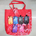 Sac de Courses Pliable Papillon Fleur Tissu Oxford Sac à Bandoulière Sac Cabas Réutilisable, violet, café, rouge, rose rouge, rouge violet, bleu saphir, bleu ciel, orange, noir