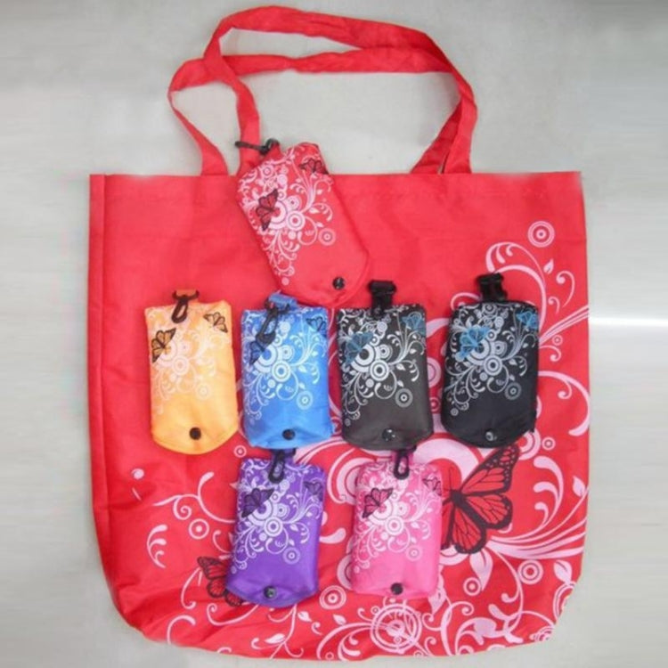 Sac de Courses Pliable Papillon Fleur Tissu Oxford Sac à Bandoulière Sac Cabas Réutilisable, violet, café, rouge, rose rouge, rouge violet, bleu saphir, bleu ciel, orange, noir