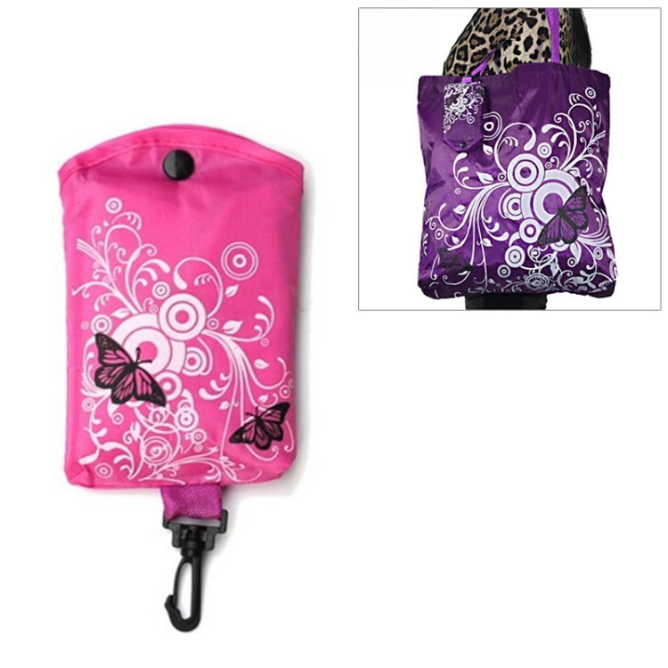 Sac de Courses Pliable Papillon Fleur Tissu Oxford Sac à Bandoulière Sac Cabas Réutilisable, violet, café, rouge, rose rouge, rouge violet, bleu saphir, bleu ciel, orange, noir