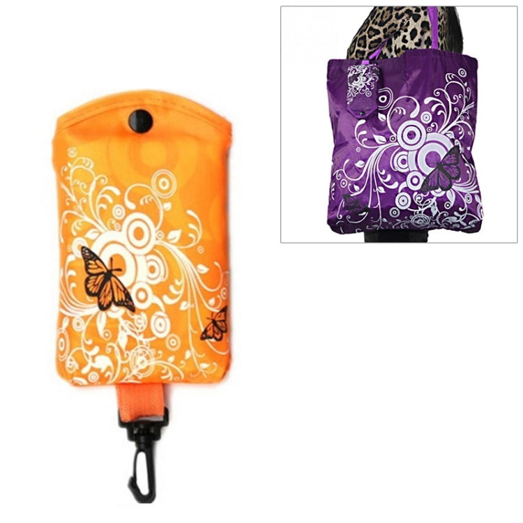 Sac de Courses Pliable Papillon Fleur Tissu Oxford Sac à Bandoulière Sac Cabas Réutilisable, violet, café, rouge, rose rouge, rouge violet, bleu saphir, bleu ciel, orange, noir