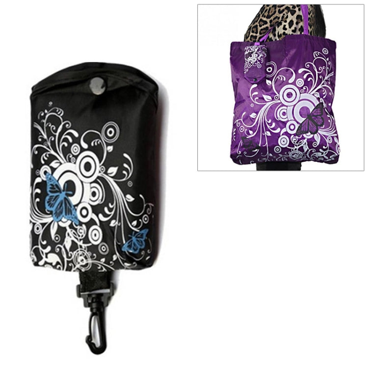 Sac de Courses Pliable Papillon Fleur Tissu Oxford Sac à Bandoulière Sac Cabas Réutilisable, violet, café, rouge, rose rouge, rouge violet, bleu saphir, bleu ciel, orange, noir