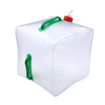 Seau pliable de camping extérieur 20L, sac d'eau pliable en plastique transparent, 20 (Vert)
