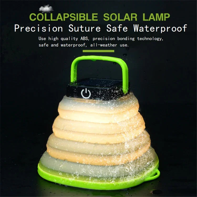 Lampe Solaire Pliable Lampe de Tente de Camping Extérieur Lampe de Camping LED