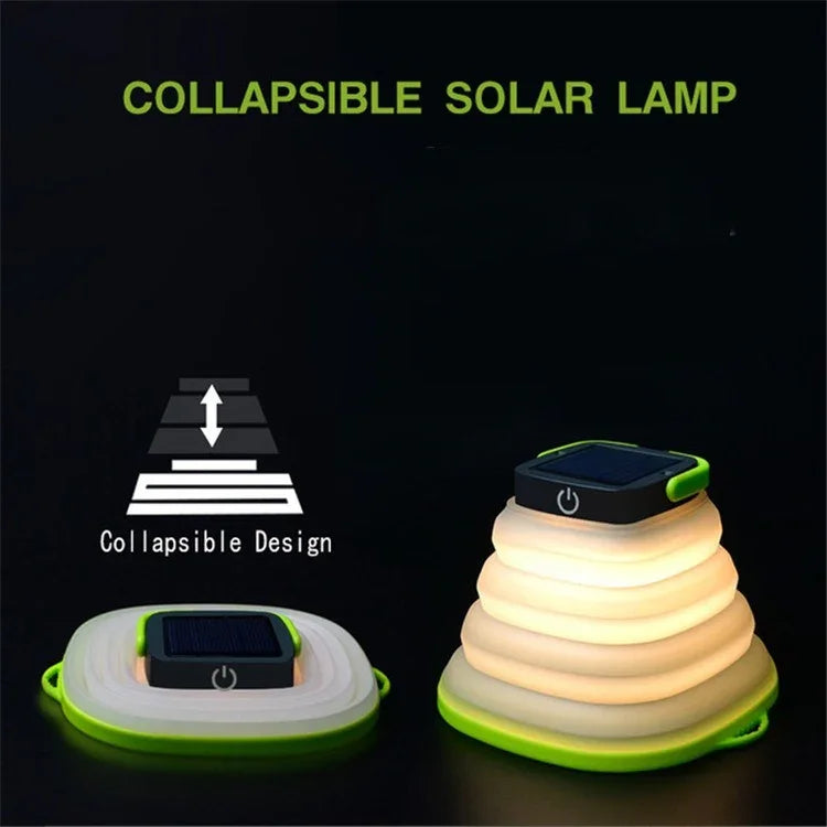 Lampe Solaire Pliable Lampe de Tente de Camping Extérieur Lampe de Camping LED