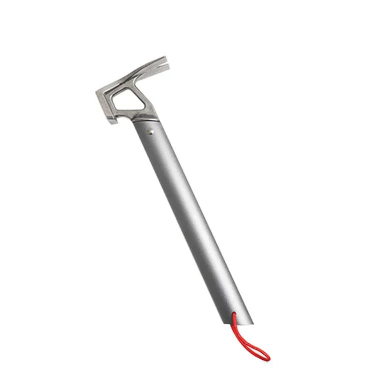Marteau léger de camping pour piquets de tente avec manche en alliage d'aluminium & tête en acier inoxydable