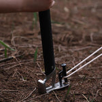 Marteau léger de camping pour piquets de tente avec manche en alliage d'aluminium & tête en acier inoxydable