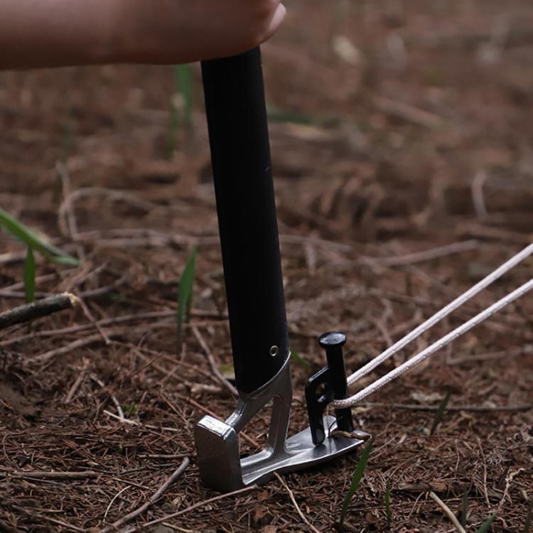 Marteau léger de camping pour piquets de tente avec manche en alliage d'aluminium & tête en acier inoxydable