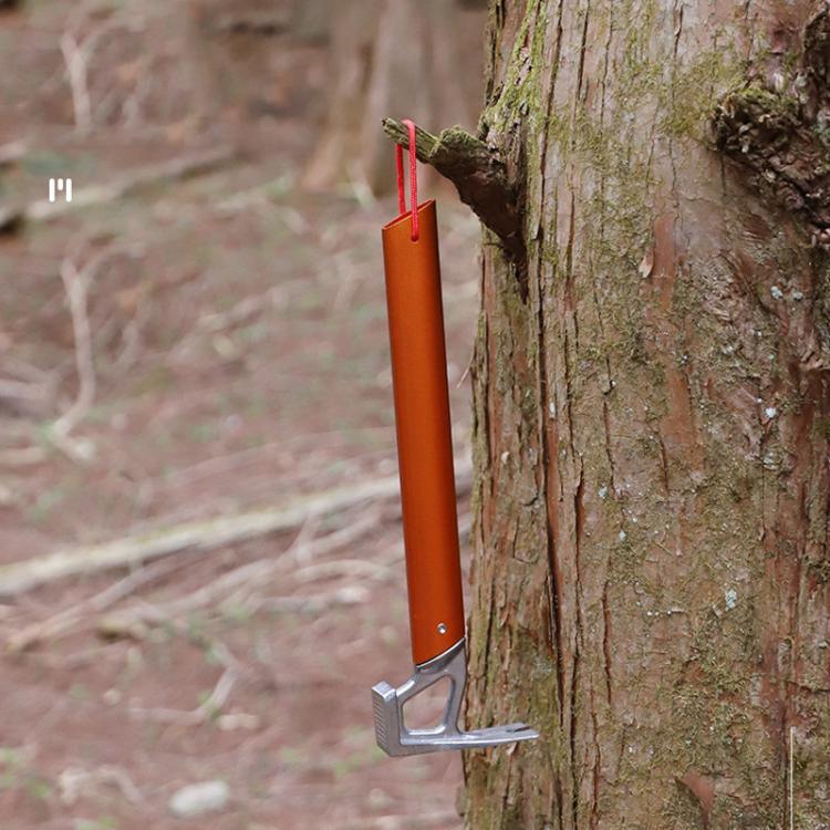 Marteau léger de camping pour piquets de tente avec manche en alliage d'aluminium & tête en acier inoxydable