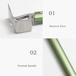 Marteau léger de camping pour piquets de tente avec manche en alliage d'aluminium & tête en acier inoxydable