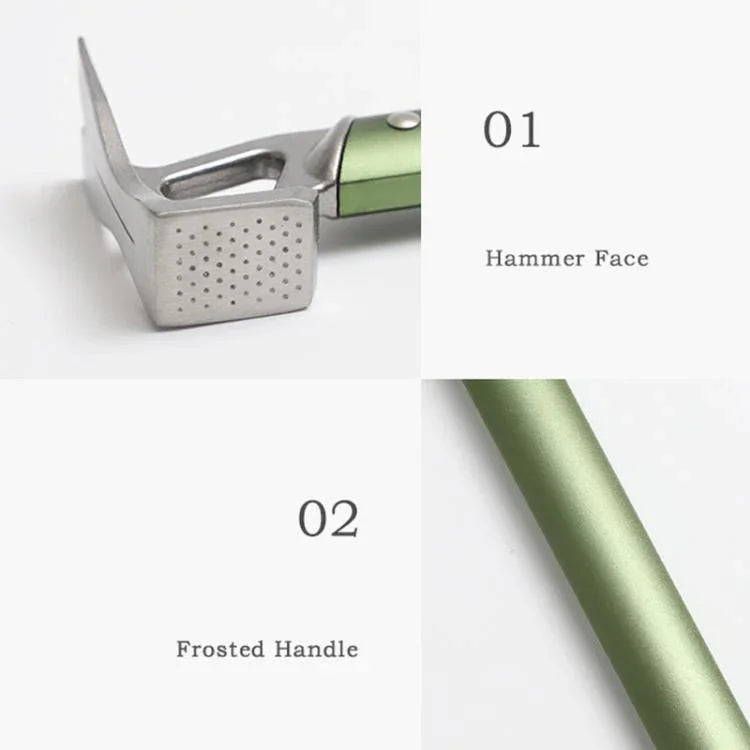 Marteau léger de camping pour piquets de tente avec manche en alliage d'aluminium & tête en acier inoxydable