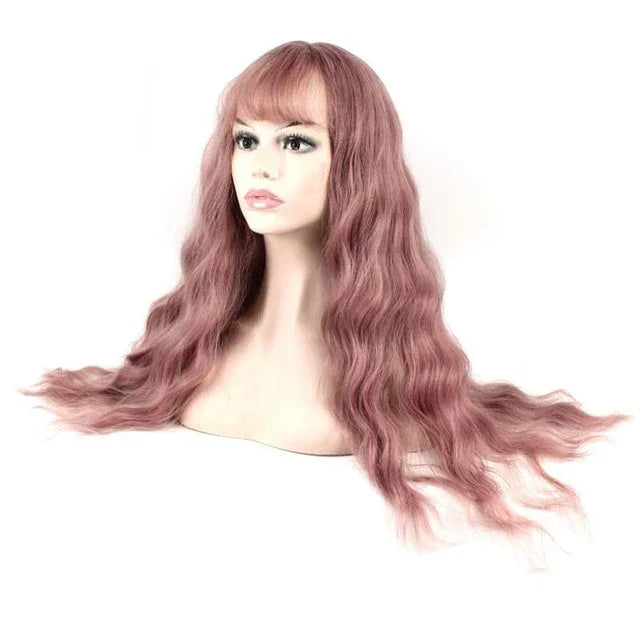 Perruques Femmes aux Cheveux Longs Bouclés et Volumineux