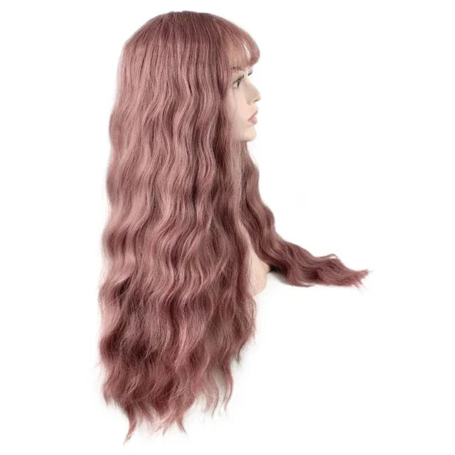 Perruques Femmes aux Cheveux Longs Bouclés et Volumineux