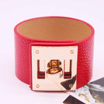 Bracelets larges en cuir style punk pour femmes, 1, 2, 5, 6