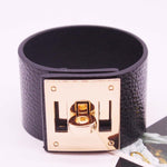 Bracelets larges en cuir style punk pour femmes, 1, 2, 5, 6