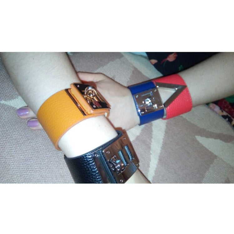 Bracelets larges en cuir style punk pour femmes, 1, 2, 5, 6
