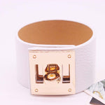 Bracelets larges en cuir style punk pour femmes, 1, 2, 5, 6