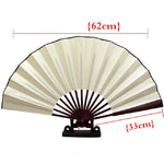 Éventail pliant en soie vierge de couleur unie, style chinois, pour calligraphie et peinture, 8 pouces, 10 pouces