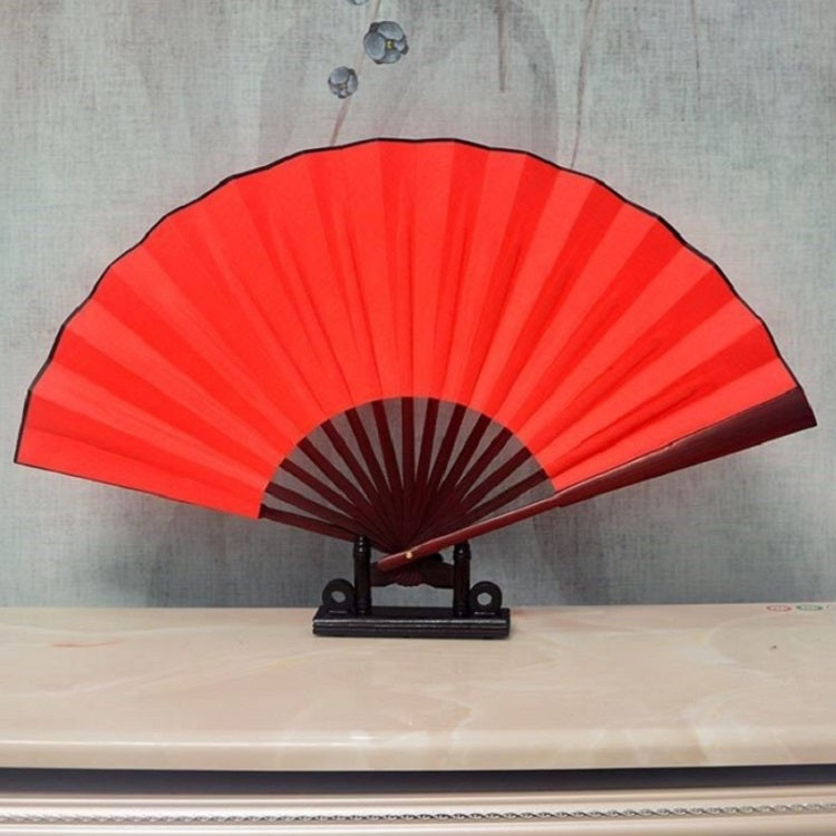Éventail pliant en soie vierge de couleur unie, style chinois, pour calligraphie et peinture, 8 pouces, 10 pouces