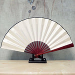 Éventail pliant en soie vierge de couleur unie, style chinois, pour calligraphie et peinture, 8 pouces, 10 pouces