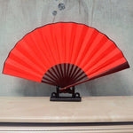 Éventail pliant en soie vierge de couleur unie, style chinois, pour calligraphie et peinture, 8 pouces, 10 pouces