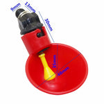 Abreuvoir automatique pour cailles et poules avec tétine jaune - Système d'abreuvement pour volailles d'élevage