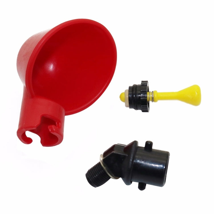 Abreuvoir automatique pour cailles et poules avec tétine jaune - Système d'abreuvement pour volailles d'élevage