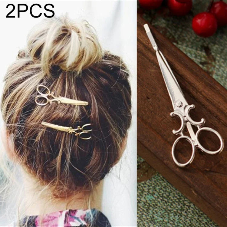 2 PCS simples ornements de cheveux personnalisés, épingles à cheveux, dossier de mots rétro, coiffure