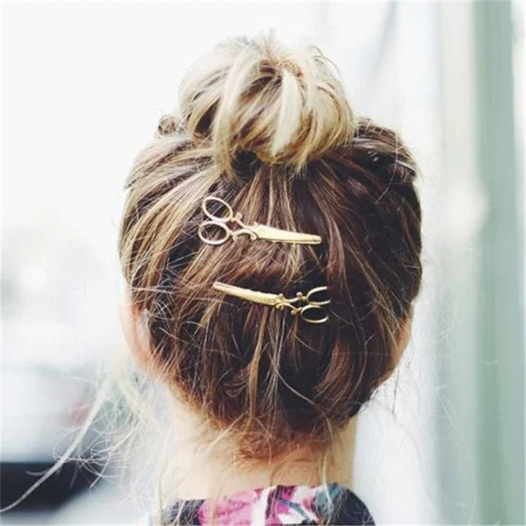 2 PCS simples ornements de cheveux personnalisés, épingles à cheveux, dossier de mots rétro, coiffure