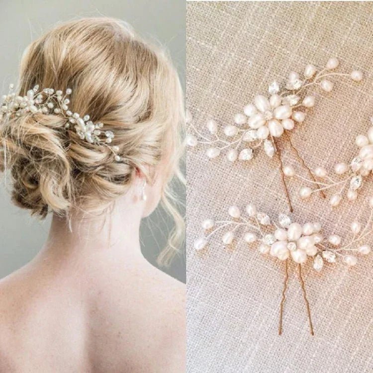 2 pinces à cheveux florales de mariage, accessoires pour cheveux de festival, pince à cheveux en tresse, vigne, belle coiffe