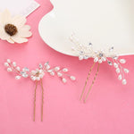 2 pinces à cheveux florales de mariage, accessoires pour cheveux de festival, pince à cheveux en tresse, vigne, belle coiffe