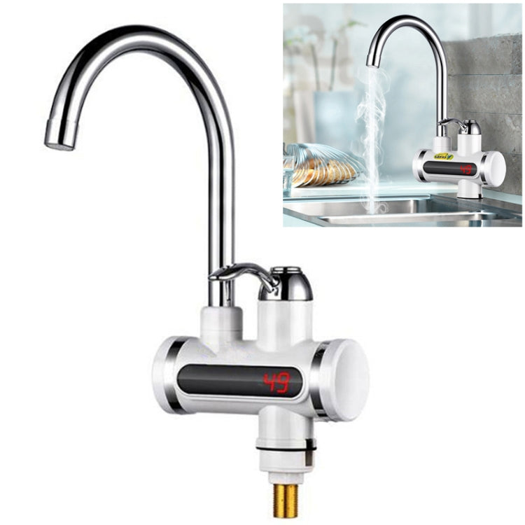 Chauffe-eau instantané de cuisine 220V sans réservoir, Robinet électrique chauffant avec affichage de la température, Alimentation par le bas, Alimentation latérale