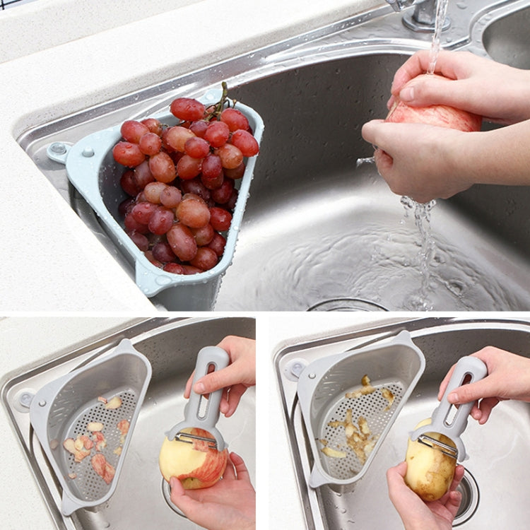 Égouttoir à légumes pour évier de cuisine, support de rangement triangulaire, panier suspendu sans perforation