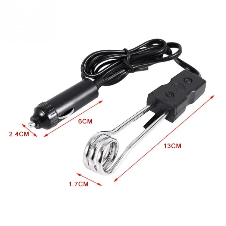 Chauffe-eau électrique portable 12V/24V pour voiture, immersion, voyage, camping, pique-nique, 12V, 24V