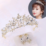 Couronnes nuptiales en perles or rose de luxe, diadème fait main, serre-tête de mariée, diadème de mariage en cristal, couronne de reine, accessoires de cheveux de mariage, couronne de perles rose, couronne de perles or, couronne de perles blanche